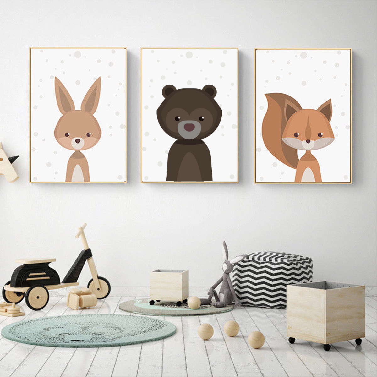 Cartoon-Fox-Animal-Canvas-Poster-Nordic-Art-Prints-Baby-Kids-Room-Wall-Sticker-Decor-1603428-2