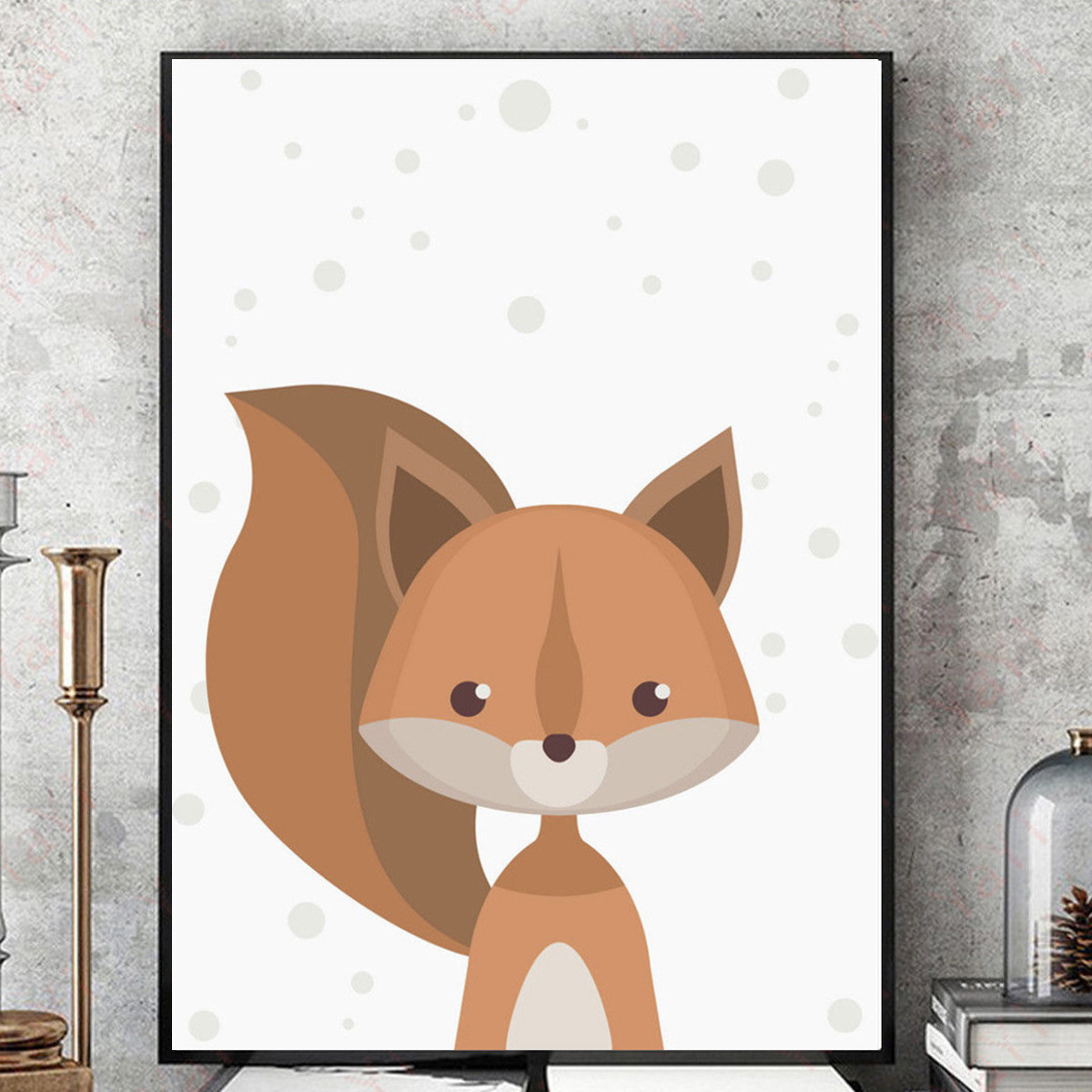 Cartoon-Fox-Animal-Canvas-Poster-Nordic-Art-Prints-Baby-Kids-Room-Wall-Sticker-Decor-1603428-5