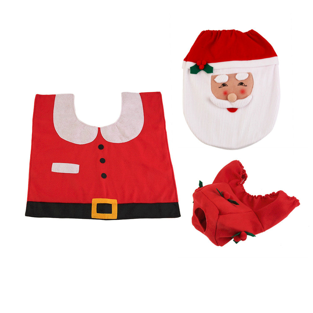 Christmas-Honana-BH227-Reindeer-Toilet-Seat-Cover-Happy-Santa-Closestool-Decorations-Rug-Set-1210285-8