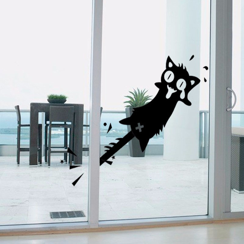 Honana-Cartoon-Clip-to-The-Tail-of-A-Cat-Wall-Sticker-for-Home-Decor-PVC-Decals-Doors-Windows-Car-St-1338389-2