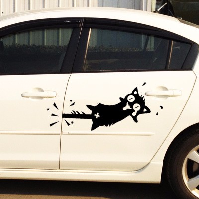 Honana-Cartoon-Clip-to-The-Tail-of-A-Cat-Wall-Sticker-for-Home-Decor-PVC-Decals-Doors-Windows-Car-St-1338389-7