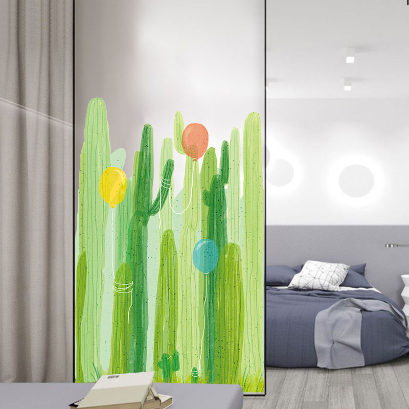 Miico-FX82031-2PCS-Cactus-And-Balloon-Painting-Sticker-Glass-Door-Stickers-Wall-Stickers-Home-Decora-1560019-5