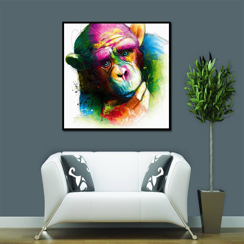 Miico-Hand-Painted-Oil-Paintings-Abstract-Colorful-Pensive-Gorilla-Wall-Art-For-Home-Decoration-Pain-1547182-2