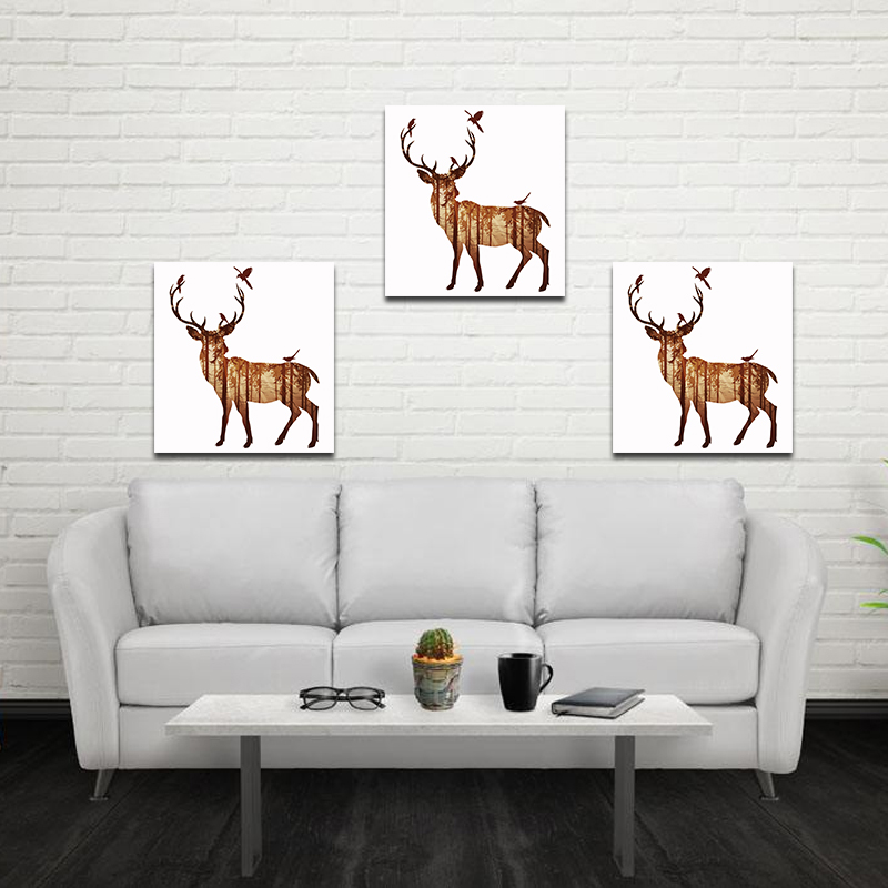 Miico-Hand-Painted-Oil-Paintings-Simple-Style-B-Side-Face-Deer-Wall-Art-For-Home-Decoration-Painting-1547153-6