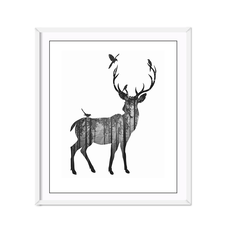 Miico-Hand-Painted-Oil-Paintings-Simple-Style-C-Side-Face-Deer-Wall-Art-For-Home-Decoration-Painting-1547155-10