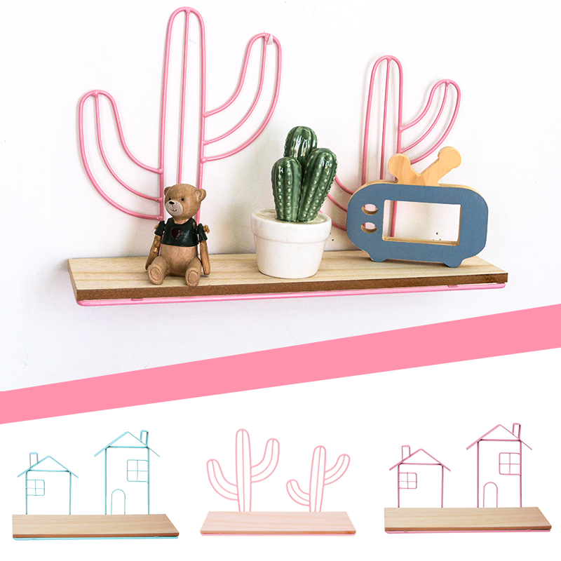 Mount-Hanging-Storage-Shelf-Rack-Iron-Cactus-House-Wood-Board-Wall-Shelf-Room-Decor-1635426-1