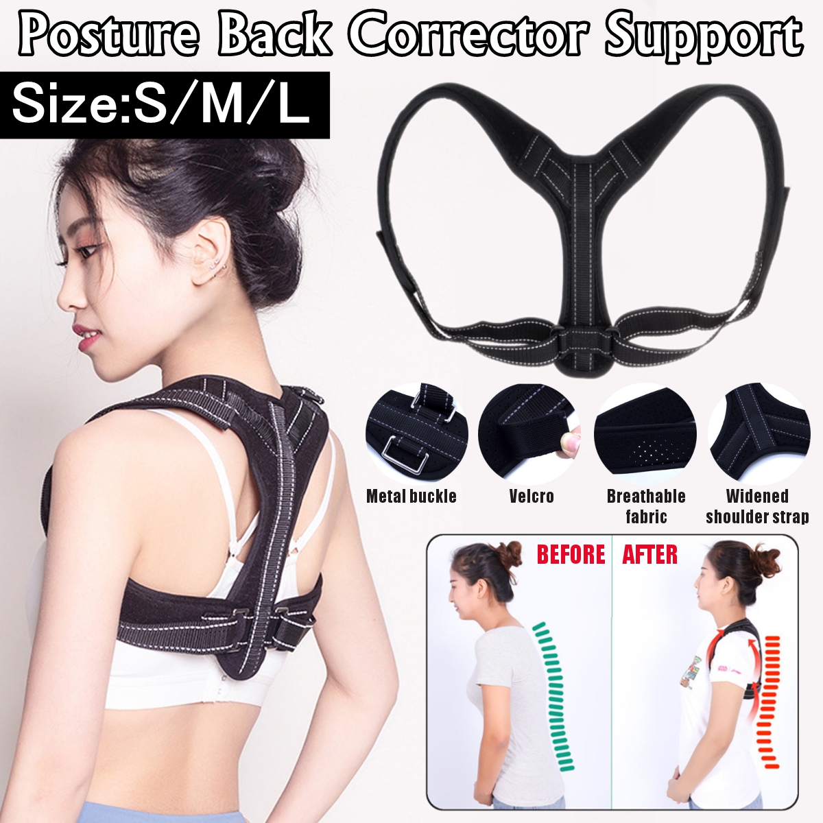 SML-Adjustable-Back-Shoulder-Support-Brace-Belt-Therapy-Posture-Corrector-1691811-1