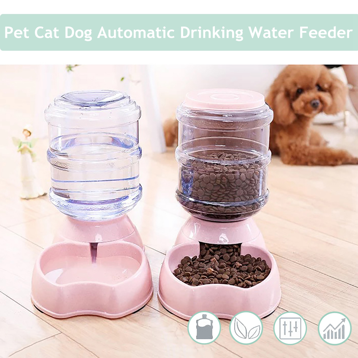 38L-Automatic-Dog-Cat-WaterFood-Feeder-Gravity-Pet-Water-Dispensers-Food-Bowl-1882245-1