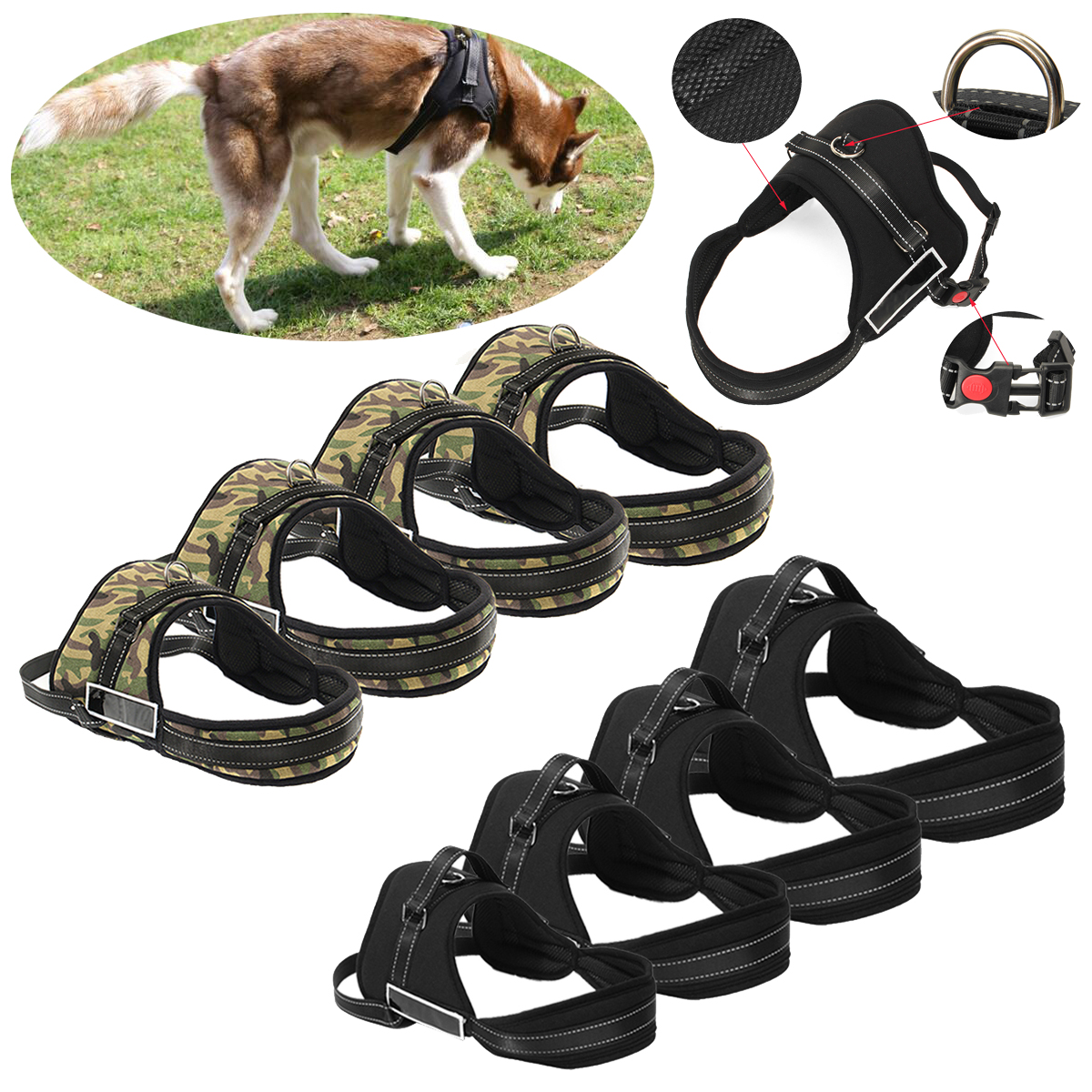 Control-Dog-Pulling-Harness-Adjustable-Support-Comfy-Pet-Pitbull-Training-1246343-2