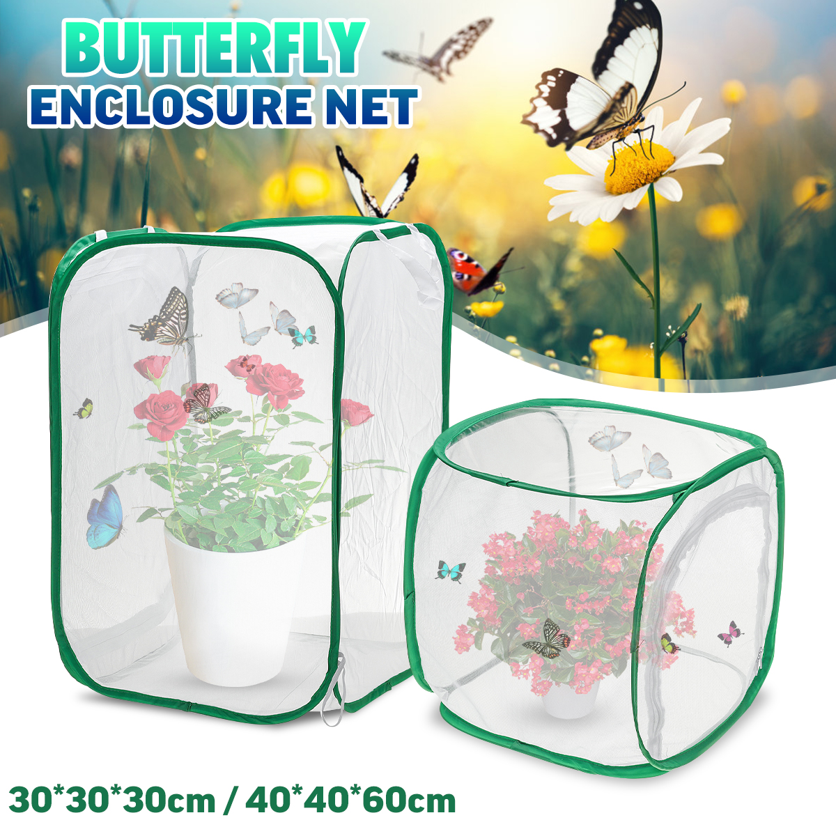 Green-Collapsible-Insect-Habitat-Cage-Butterfly-Mesh-Transparent-Surface-Portable-Zipper-Cage-Plant--1688452-1