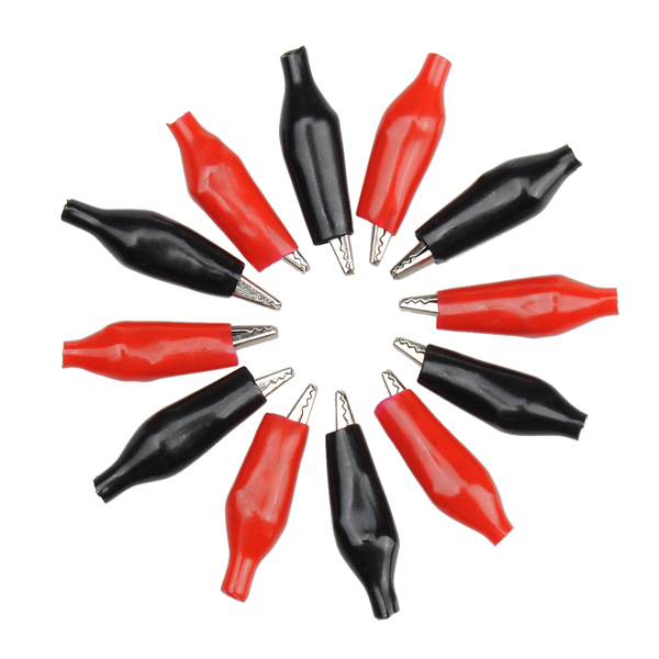 DANIU-12Pcs-Red-Black-Insulation-Boot-Metal-Alligator-Clips-947680-1