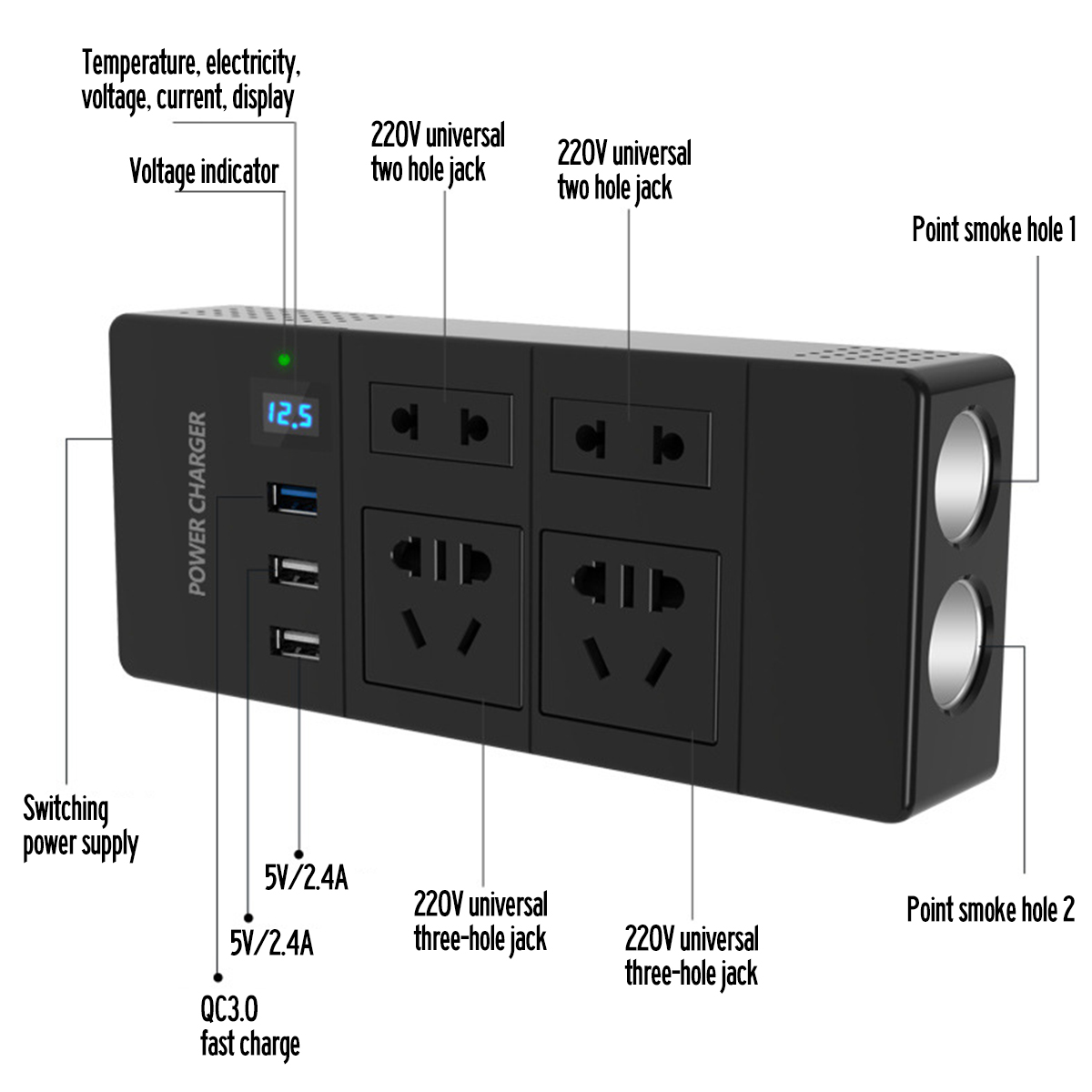 200W-Mini-Power-Inverter-12V24V-to-220V-Dual-USB-QC30-Fast-Charge-Voltage-Converter-Transformer-Digi-1477586-8