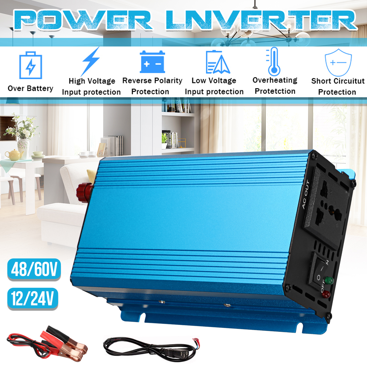 Peak-1500W-12244860V-to-220V-Car-Power-Inverter-Voltage-Converter-Charger-Adapter-Inversor-1854942-1