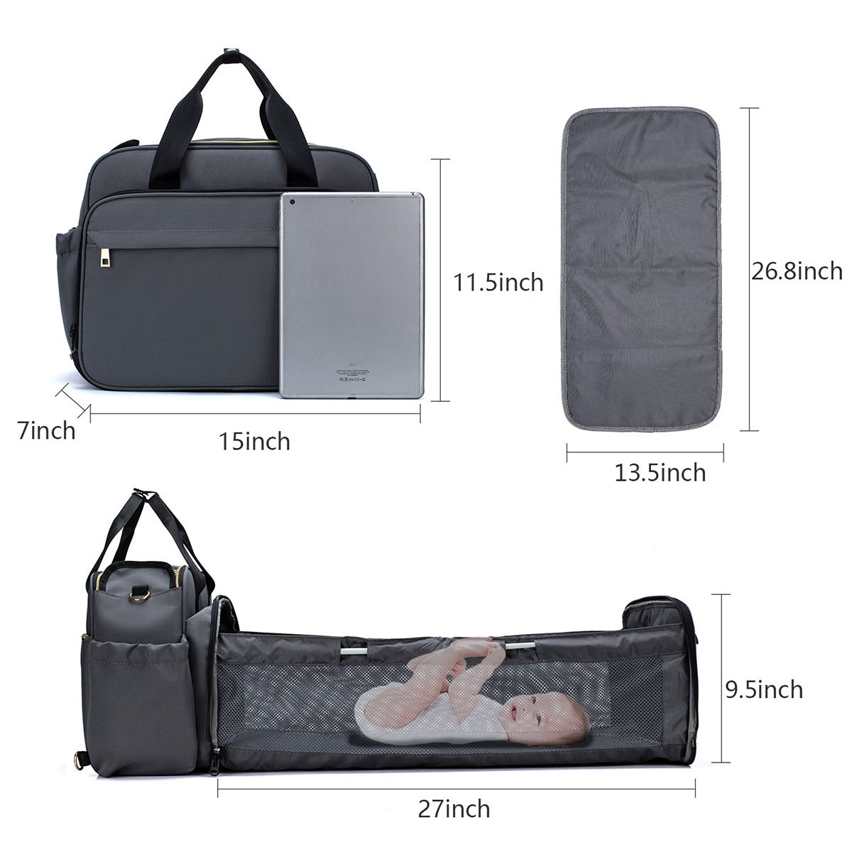 Mummy-Diaper-Bag-Portable-Multifunction-Backpack-Folding-Baby-Bed-Bag-with-Mattress-Outdoor-Travel-1846486-2