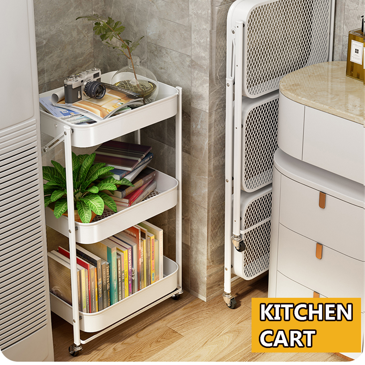 Multilayer-Foldable-Storage-Rack-with-Wheels-Kitchen-Rolling-Cart-Free-Installation-Floor-Shelf-1760183-2