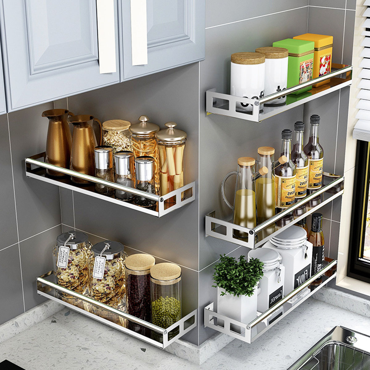Singe-Layer-Stainless-Steel-Rack-Organizer-Storage-Wall-Mounted-Basket-for-Kitchen-Bathroom-Shower-S-1786418-9