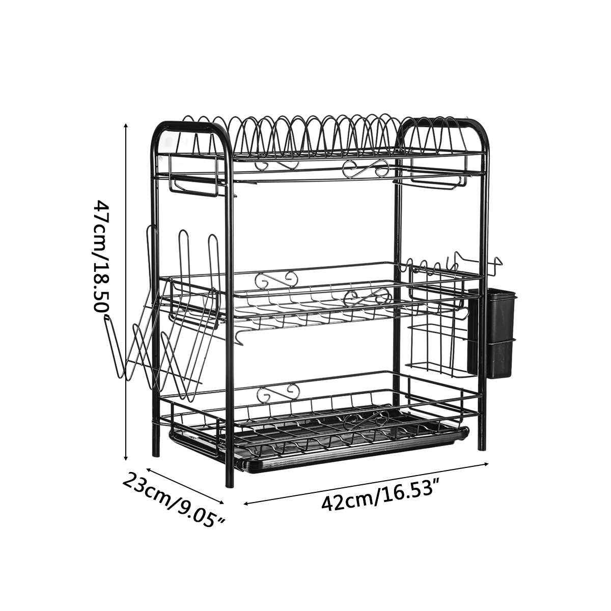 Stainless-Steel-Dish-Rack-Sink-Bowl-Shelf-Nonslip-Cutlery-Holder-Kitchen-Drying-Rack-Organizer-for-K-1764889-9