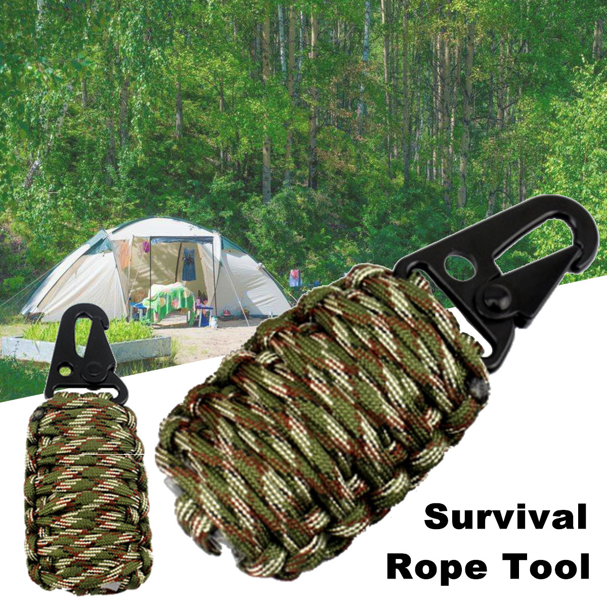 16Pcs-Outdoor-Paracord-Kit-Survival-Rope-Set-Fishing-Tools-Camping-Carabiner-Emergency-Gear-1283075-1