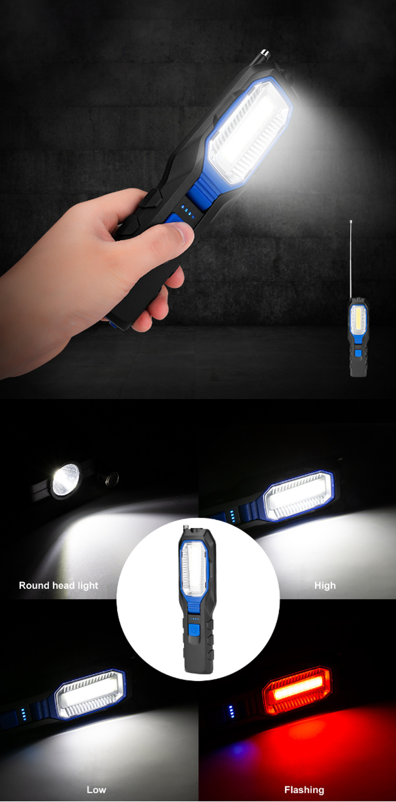 BIKIGHT-6302A-30W-Flashlight-90deg-Rotate-3xAAA-Battery-4-Modes-LED-Camping-Light-Waterproof-Emergen-1445776-2