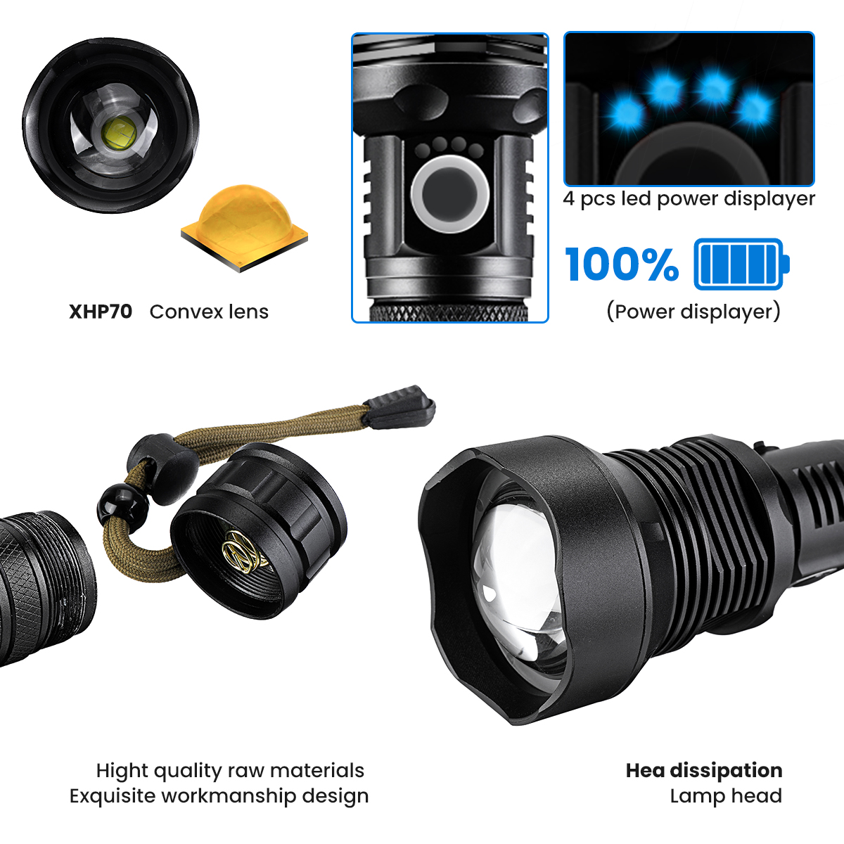 CHARMINER-P702-Zoomable-Flashlight-Kit-with-2x-26650-Li-ion-Battery-USB-Cable-USB-Rechargeable--Powe-1749968-3
