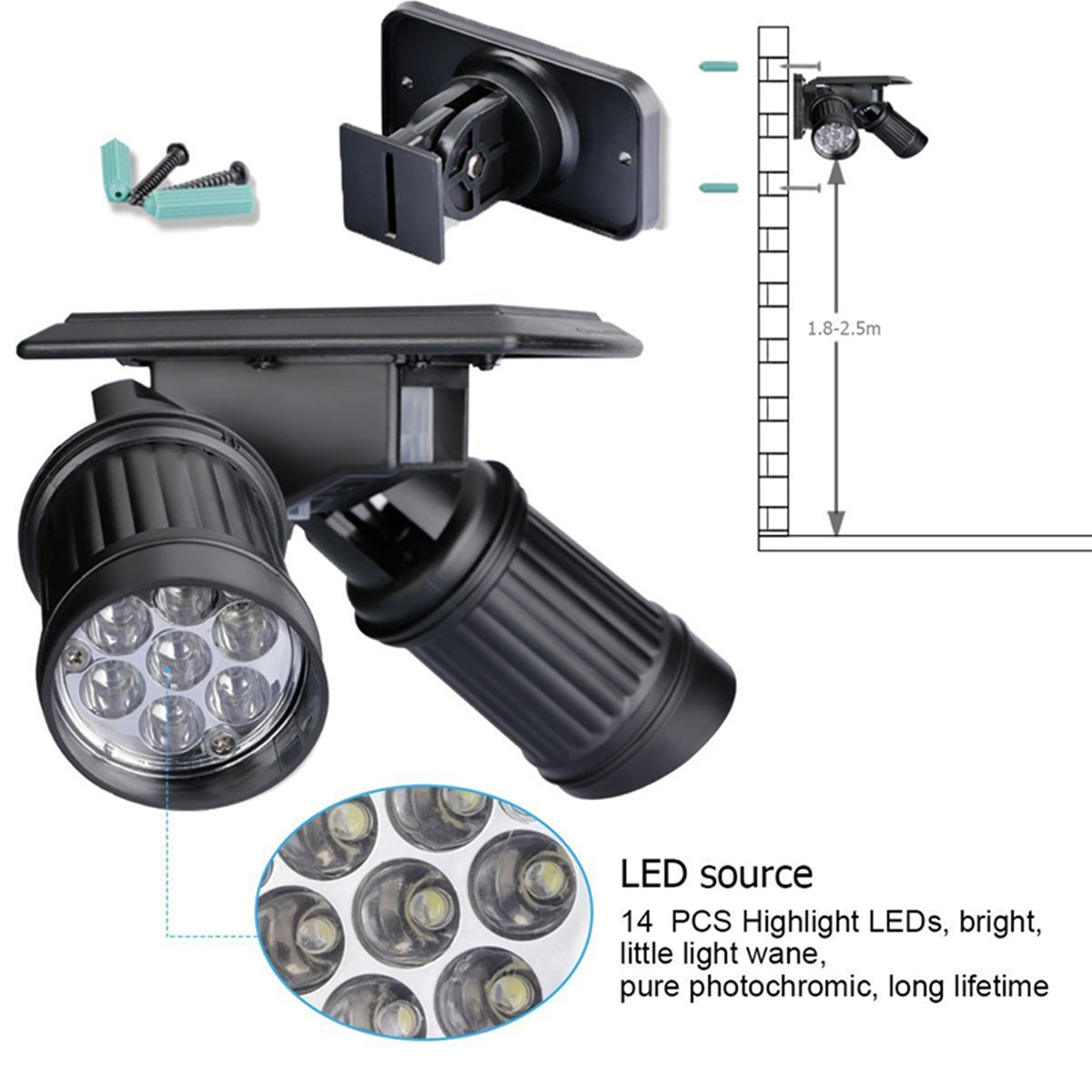 Drillpro-Solar-Powered-Motion-Light-Dual-Head-Adjustable-High-Output-Spotlight-Waterproof-Wall-Light-1339646-11