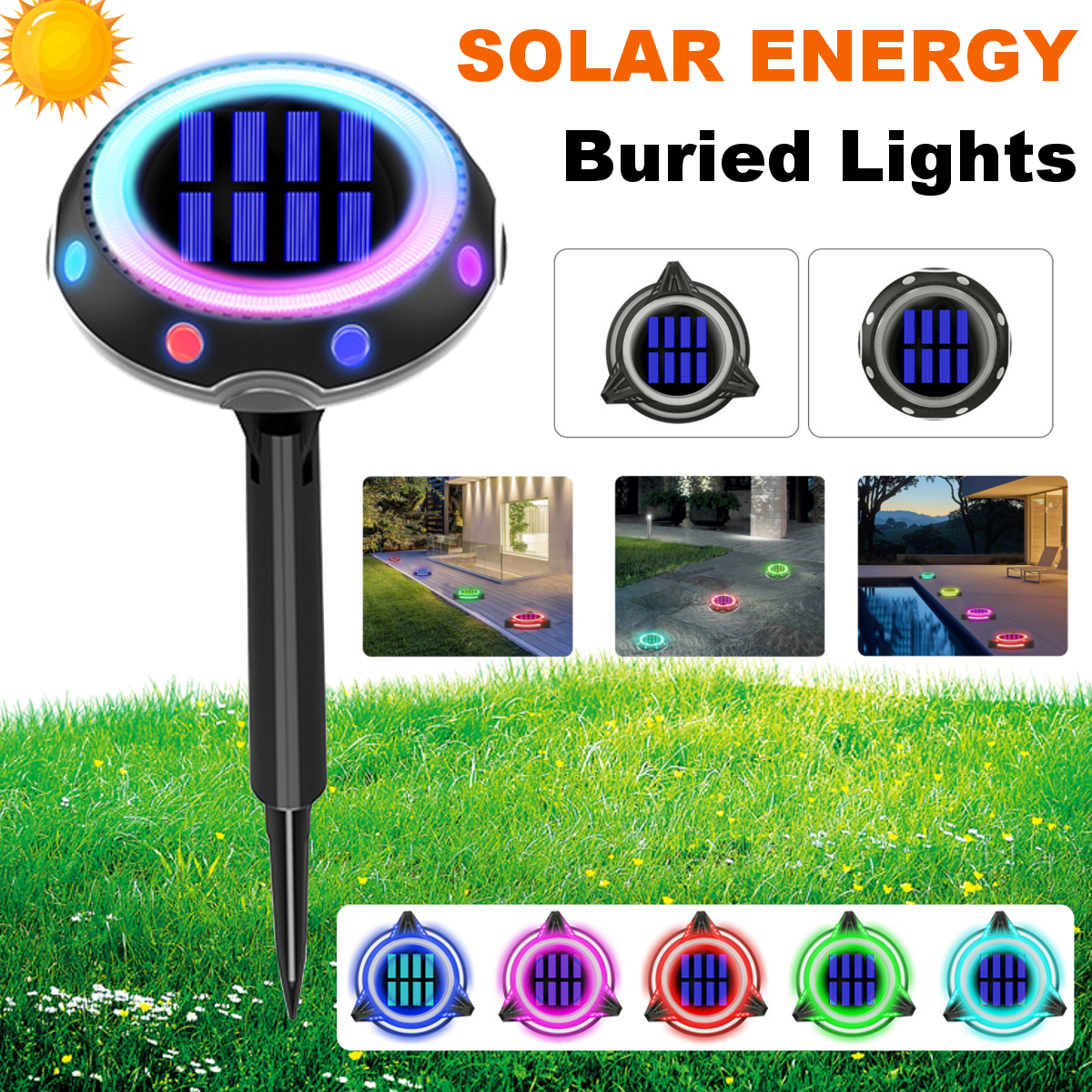 810-LED-Solar-Power-Disk-Light-Buried-Light-Outdoor-Under-Ground-Waterproof-Lamp-1831090-1