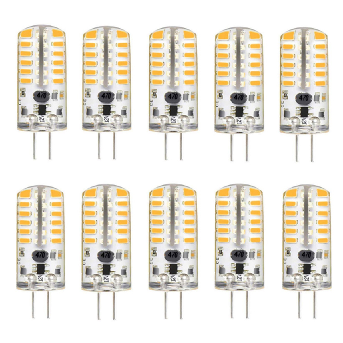 10PCS-DC12V-3W-G4-3014-48SMD-LED-Light-Bulb-Bi-Pin-Base-Capsule-Corn-Lamp-3000K-6000K-Ultra-Bright-L-1890737-2