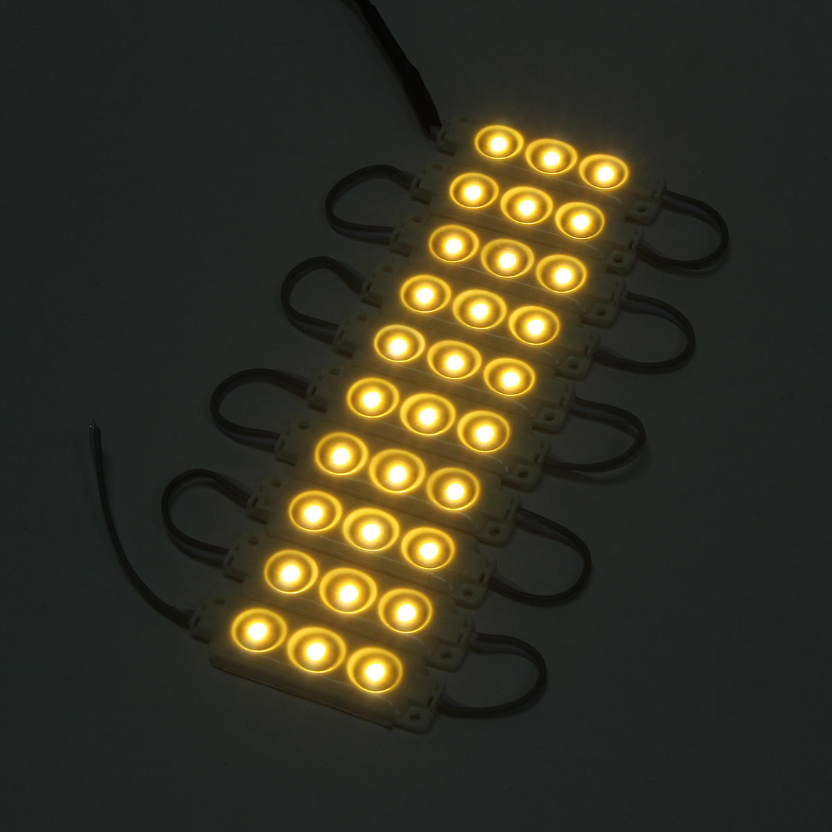 1.5M SMD5050 Waterproof Warm White LED Module Strip Light Kit Mirror Signage Lamp + Adapter DC12V