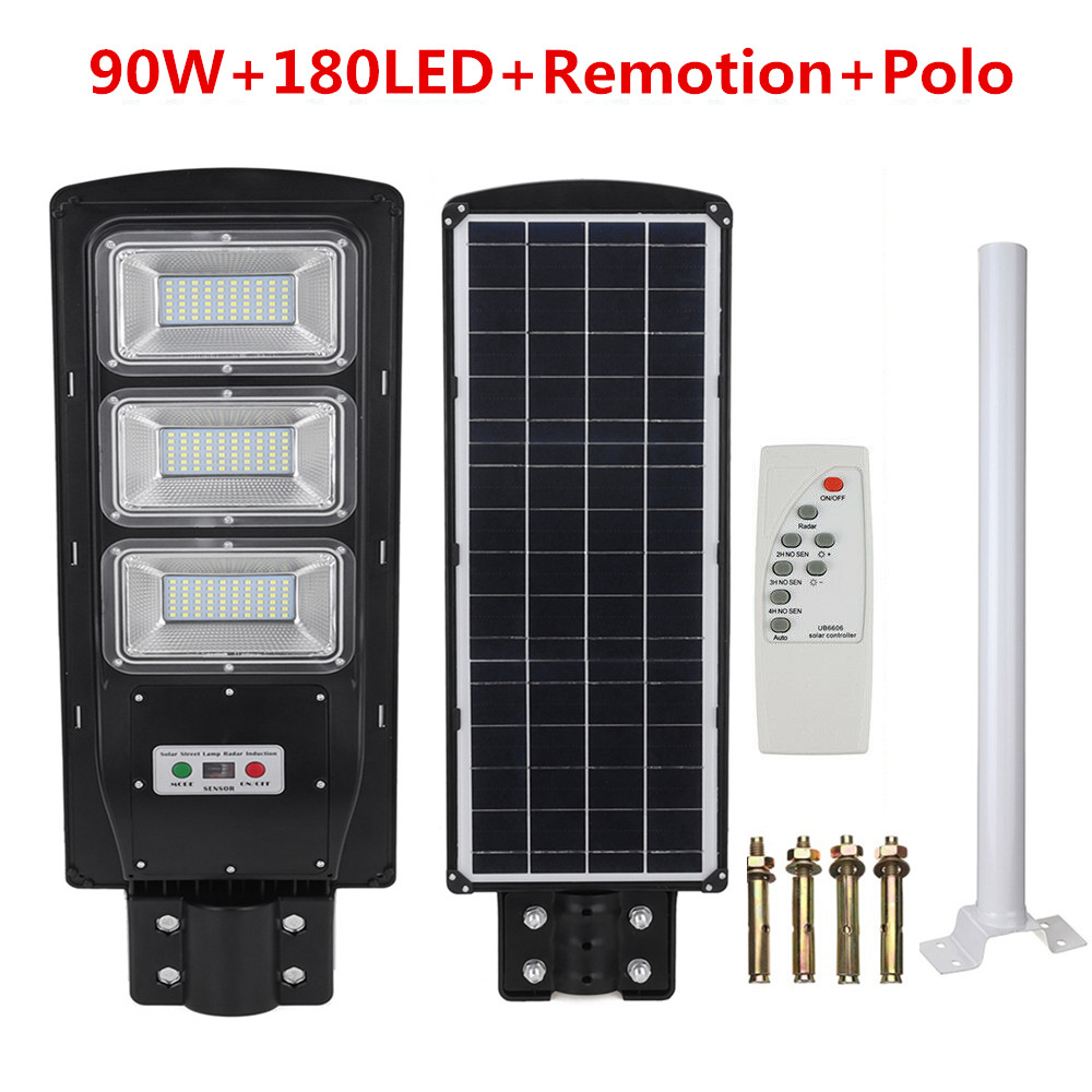 180LED-90W-Solar-Street-Light-Motion-Sensor-Outdoor-Garden-LampMount-Pole-1633573-2