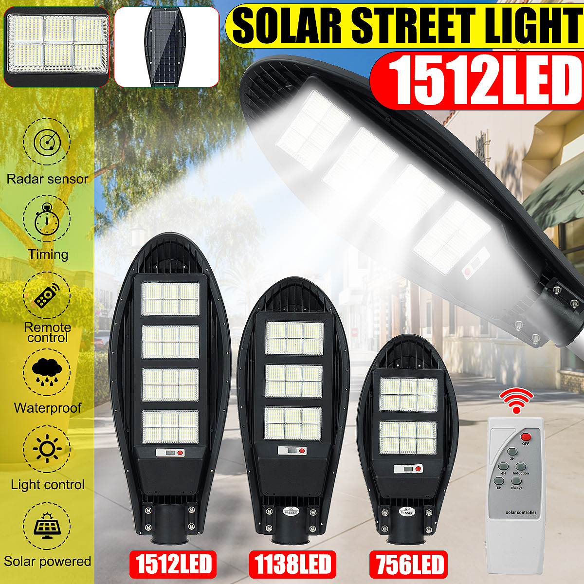 75611381512LED-Solar-Street-Light-Motion-Sensor-Outdoor-Garden-Area-Road-Spotlight-IP65-1853387-2