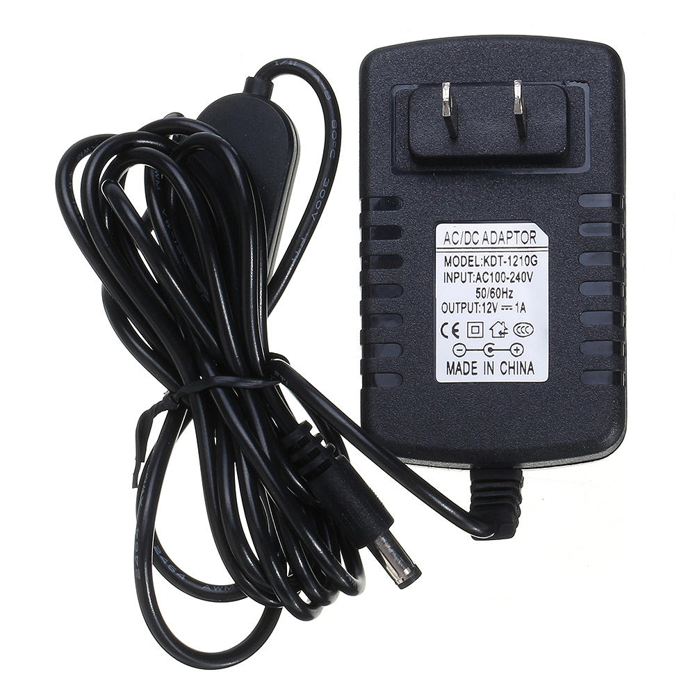 1.5M 2M AC110-240V To DC12V 1A 5.5*2.1mm Touch Dimmer Switch Power Adapter US Plug for LED Strip