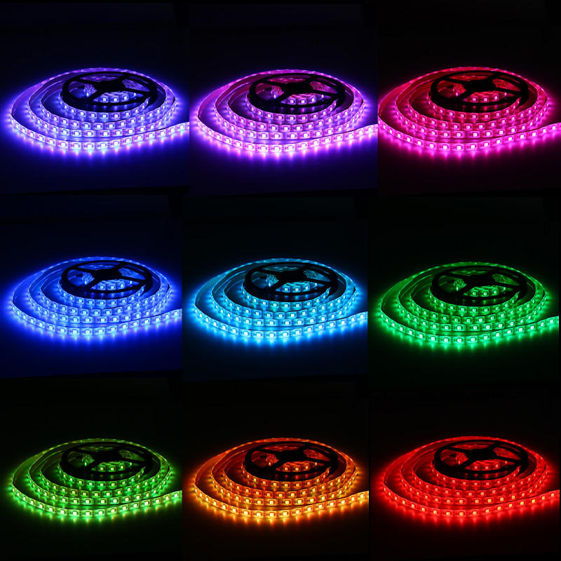 0.5M/1M/1.5M/2M/3M/4M Music Sound Activated Waterproof RGB 5050 LED Strip Light Kit DC5V