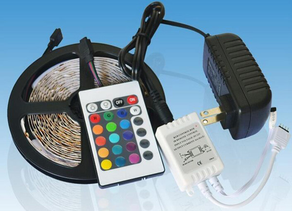 5M-SMD-3528-300-Non-Waterproof-LED-RGB-Strip-Flexible-Light-24-Key-IR-Remote--Power-Adapter-DC12V-1081256-2