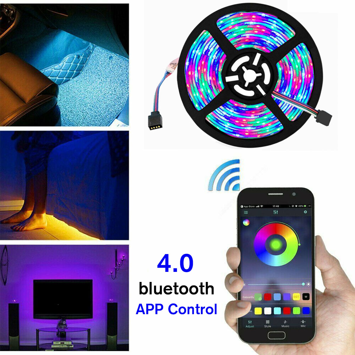 Bakeey-5V-USB-Power-LED-Strip-Lights-3528-RGB-TV-Backlight-Bluetooth-APP-Remote-Music-1654807-3