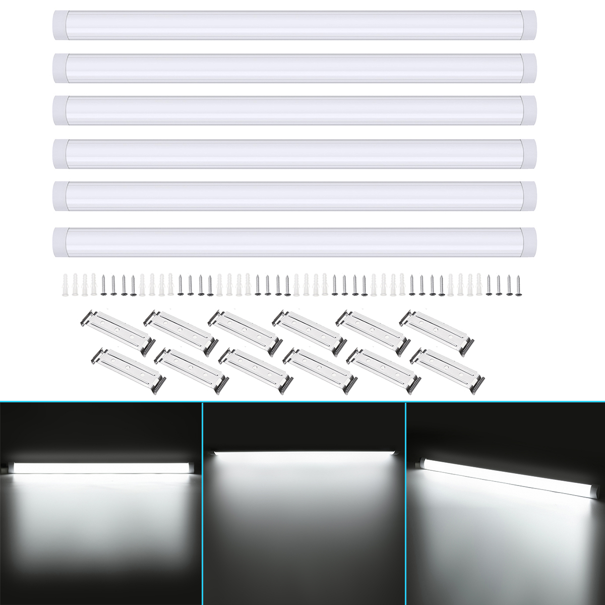 6Pcs-120cm-AC85-265V-LED-Surface-Mount-Lights-2835SMD-LED-Batten-Linear-Tube-Light-for-Office-Superm-1694820-2