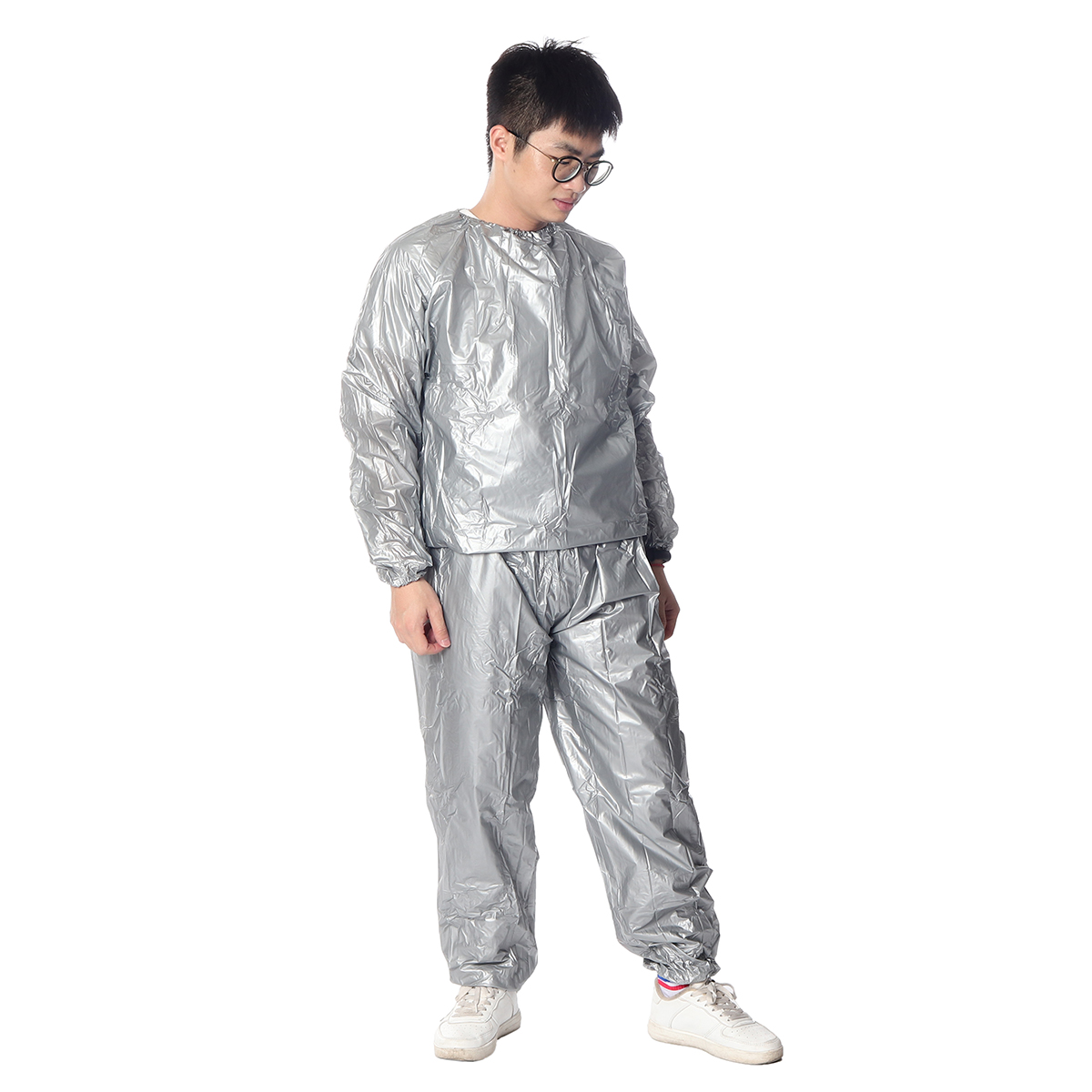 Silver-Heavy-Duty-Sweat-Sauna-Suit-Exercise-Gym-Fitness-Weight-Anti-Rips-1735818-4