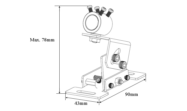 MTOLASER-135mm-235mm-Laser-Module-Pointer-Holder-Adjustable-Height-Horizontal-Position-Wall-Mount-Cl-1434392-2