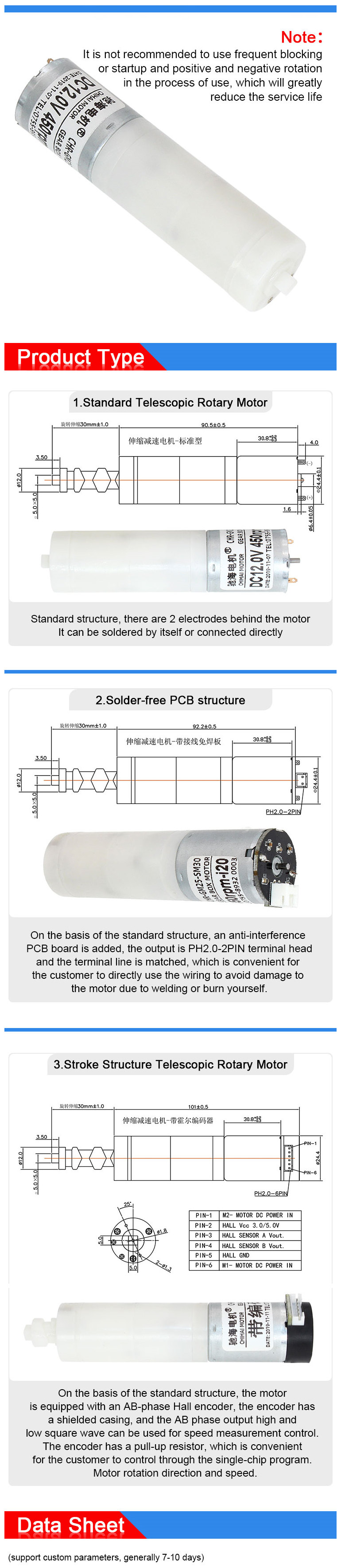 CHIHAI-CHR-GM25-SM30-Rotary-Telescopic-Thrust-Reducer-Gear-DC-Motor-12V-Worm-Cyclotron-Telescopic-St-1615033-2