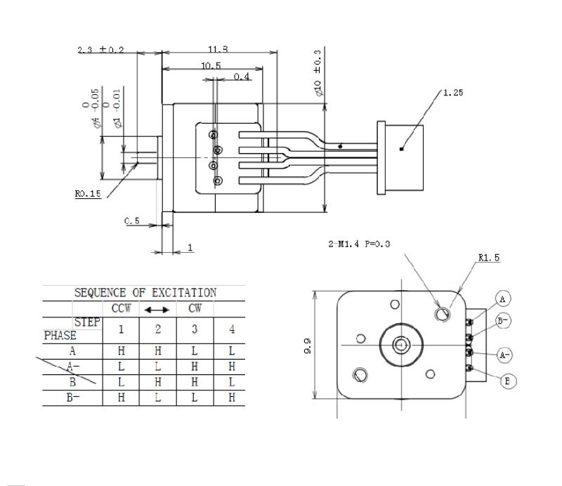 Machifit-GM1024BY10-DC-5V-51530RPM-Micro-Gear-Motor-2-Phase-4-Wire-Stepping-Motor-All-Metal-Gearbox-1463680-10