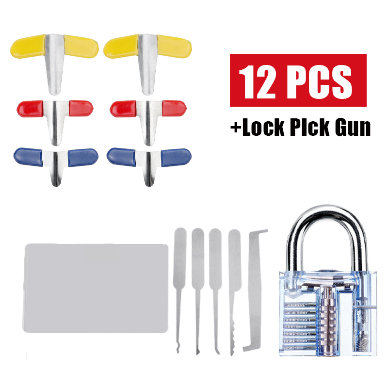 12Pcs-Transparent-Lock-Leather-Bag-Lock-Repair-Lock-Tool-Gasket-Package-Set-1769296-1