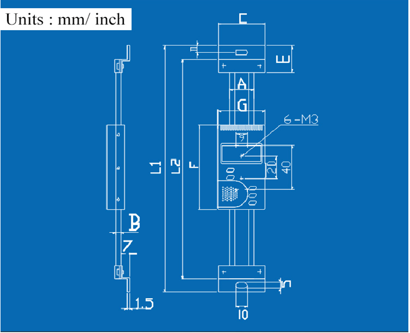 150mm300mm-Vertical-Type-Scale-Remote-Digital-Readout-Digital-Linear-Scale-Vertical-Linear-Scale-1715028-2