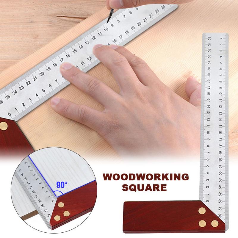 90-Degree-Square-Feet-Mahogany-Handle-Thickened-Stainless-Steel-Square-Ruler-Protractor-300MM-Tool-A-1536350-1