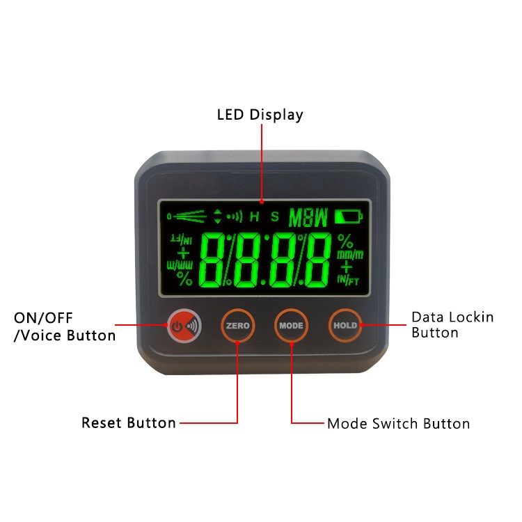 DL1912--4-x-90deg-Digital-Protractor-Angle-Finder-Bevel-Box-with-Magnetic-Base-and-Backlight-for-Woo-1917421-3