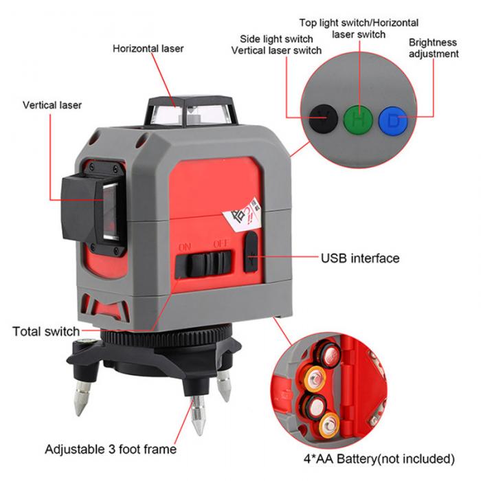 Foucault-FC-185-1-High-Precision-Foucault-Self-Leveling-Green-Laser-Level-Device-360-Distance-Meter--1567181-4