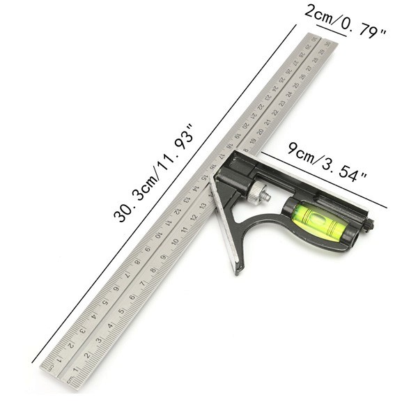 Precise-Measuring-Tools-Aluminium-Combination-Square-DIY-Workshop-Hardware-1004225-8