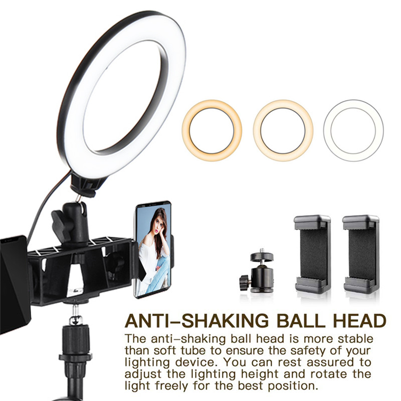 Dimmable-LED-Ring-Light-KitLight-Stand-6500K-Camera-Photo-Video-Desktop-Lamp-1640555-2