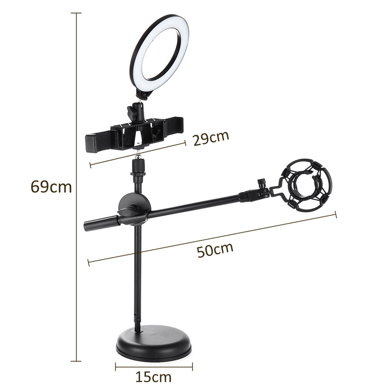 Dimmable-LED-Ring-Light-KitLight-Stand-6500K-Camera-Photo-Video-Desktop-Lamp-1640555-9