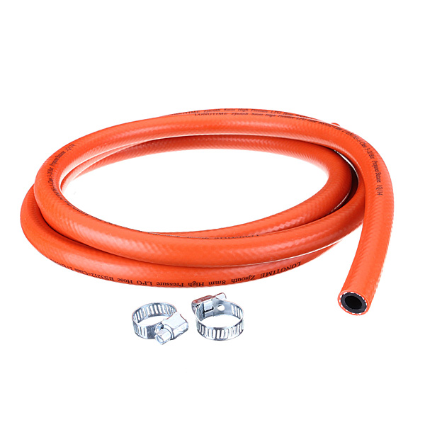 2M-High-Pressure-8mm-Orange-Gas-Hose-Kit--2-Hose-Clips-961952-1