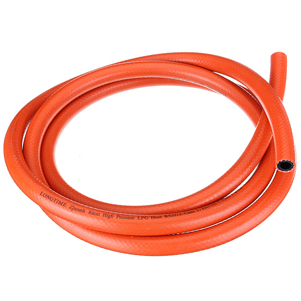 2M-High-Pressure-8mm-Orange-Gas-Hose-Kit--2-Hose-Clips-961952-2