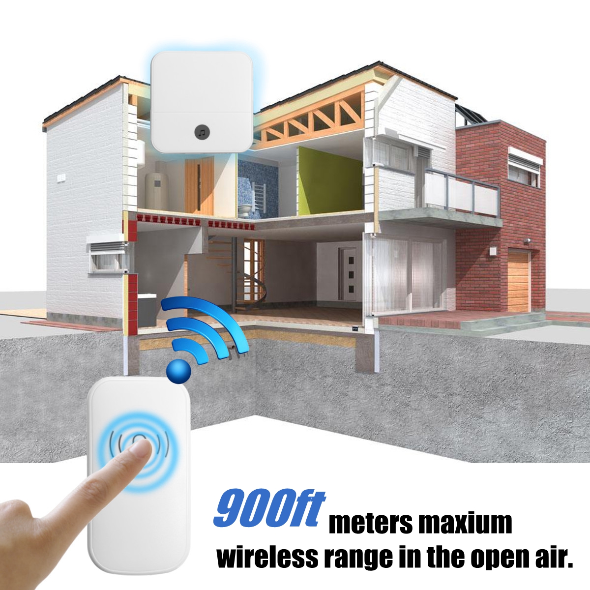 52-Chime-Wireless-Door-Bell-Home-Plug-In-Waterproof-Cordless-Doorbell-300M-Range-1369195-3